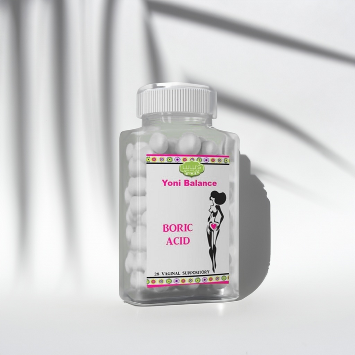 Yoni Balance – Boric Acid Capsules (28 Count Bottle) by Lulu’s Holistics