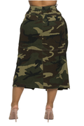 Camouflage Cargo Skirt **NO STRETCH** by The House of Stylez