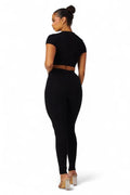 Jovie Crop Top & Skinny Leg Set by The House of Stylez