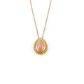 Orange Teardrop Moonstone Pendant Necklace by Fine Color Jewels