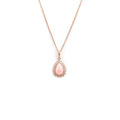 Pink Opal Teardrop Pendant Necklace by Fine Color Jewels