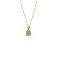 Natural Green Amethyst Pendant Necklace by Fine Color Jewels