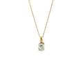 Natural Green Amethyst Pendant Necklace by Fine Color Jewels