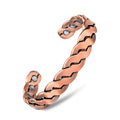 Adjustable Cuff Copper Magnetic Therapy Bracelet Bangle for Men and Women Twisted Design by DailySale