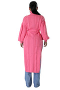 Long Knit Midi Mock Neck Sweater with Slits by The House of Stylez
