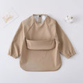 Waterproof Smock Bib | Full-Sleeve Baby & Toddler Feeding Bib by ozznekshoes