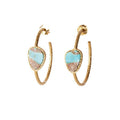 Hoop Earrings - Turquoise by Christina Greene