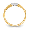 14k Gold Heart Claddagh Ring by Fine Color Jewels