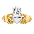 14k Gold Heart Claddagh Ring by Fine Color Jewels