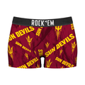 Women's Boy Shorts - Arizona State Sun Devils - Logo All-Over by Rock 'Em Socks