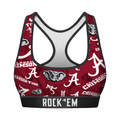 Women's Sports Bra - Alabama Crimson Tide - Logo All-Over by Rock 'Em Socks