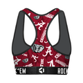 Women's Sports Bra - Alabama Crimson Tide - Logo All-Over by Rock 'Em Socks