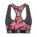 Women's Sports Bra - Alabama Crimson Tide - Twisted Wordmark by Rock 'Em Socks