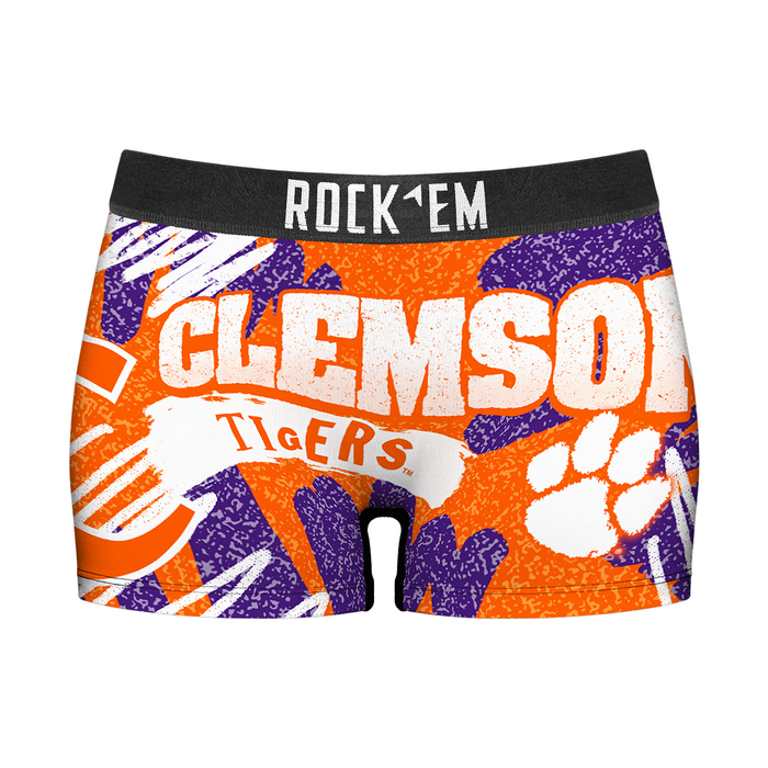 Women's Boy Shorts - Clemson Tigers - Team Blast by Rock 'Em Socks