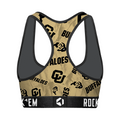 Women's Sports Bra - Colorado Buffaloes - Logo All-Over by Rock 'Em Socks