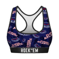 Women's Sports Bra - FAU Owls - Logo All-Over by Rock 'Em Socks