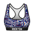 Women's Sports Bra - FAU Owls - Twisted Wordmark by Rock 'Em Socks