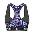 Women's Sports Bra - FAU Owls - Twisted Wordmark by Rock 'Em Socks