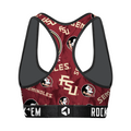 Women's Sports Bra - Florida State Seminoles - Logo All-Over by Rock 'Em Socks