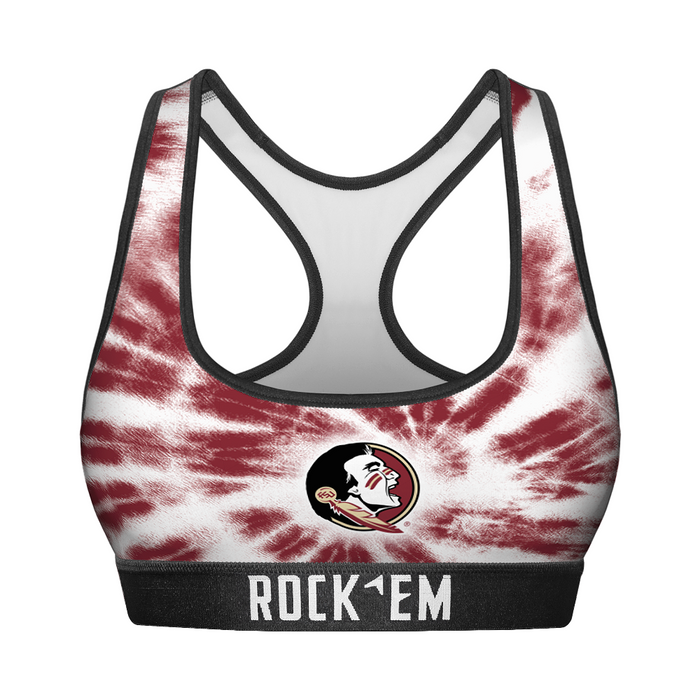 Women's Sports Bra - Florida State Seminoles - Team Tie Dye by Rock 'Em Socks