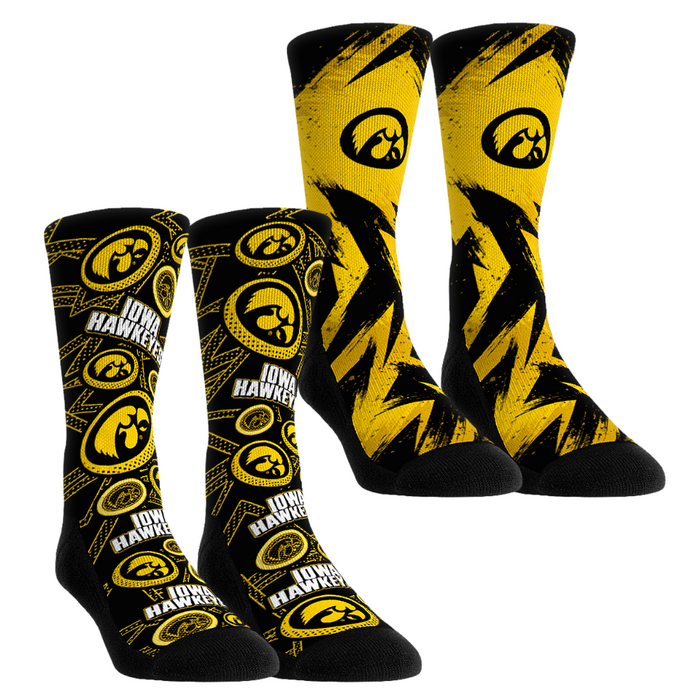 Iowa Hawkeyes - Game Day 2-Pack by Rock 'Em Socks