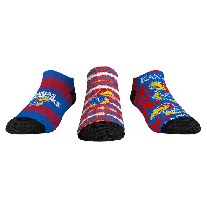 Kansas Jayhawks - Low Cut - Make Some Noise (3-Pack) by Rock 'Em Socks