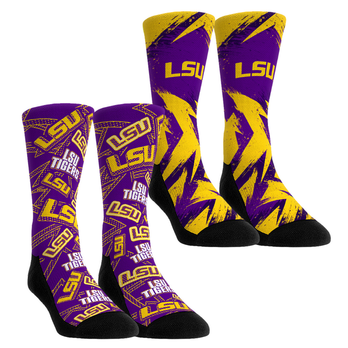 LSU Tigers - Game Day 2-Pack by Rock 'Em Socks