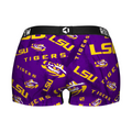 Women's Boy Shorts - LSU Tigers - Logo All-Over by Rock 'Em Socks