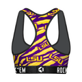 Women's Sports Bra - LSU Tigers - Tiger Stripes by Rock 'Em Socks