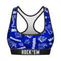 Women's Sports Bra - Memphis Tigers - Logo All-Over by Rock 'Em Socks