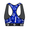 Women's Sports Bra - Memphis Tigers - Logo All-Over by Rock 'Em Socks