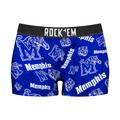 Women's Boy Shorts - Memphis Tigers - Logo All-Over by Rock 'Em Socks