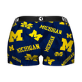 Women's Boy Shorts - Michigan Wolverines - Logo All-Over by Rock 'Em Socks