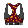 Women's Sports Bra - Minnesota Golden Gophers - Logo All-Over by Rock 'Em Socks