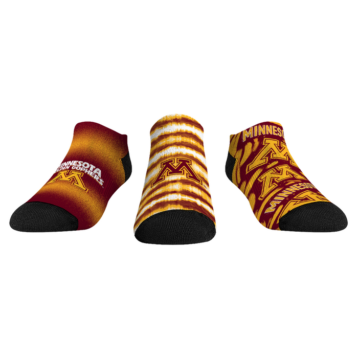 Minnesota Golden Gophers - Low Cut - Make Some Noise (3-Pack) by Rock 'Em Socks