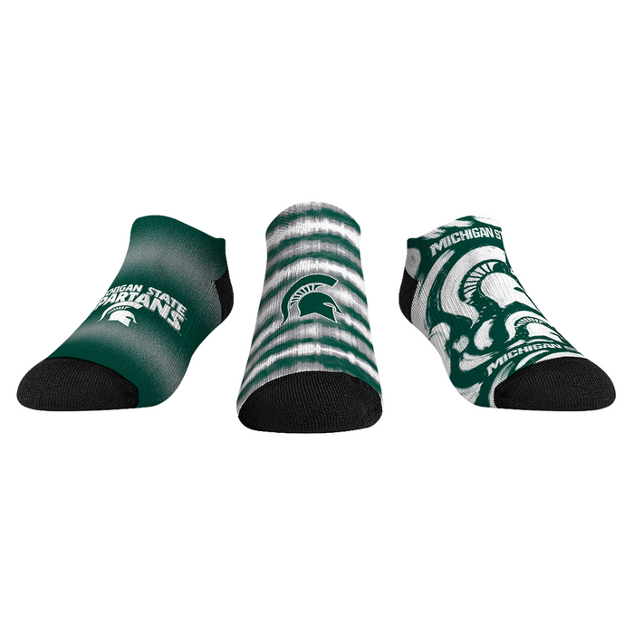 Michigan State Spartans - Low Cut - Make Some Noise (3-Pack) by Rock 'Em Socks