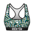 Women's Sports Bra - Michigan State Spartans - Twisted Wordmark by Rock 'Em Socks