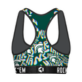 Women's Sports Bra - Michigan State Spartans - Twisted Wordmark by Rock 'Em Socks