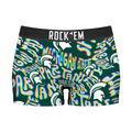 Women's Boy Shorts - Michigan State Spartans - Twisted Wordmark by Rock 'Em Socks