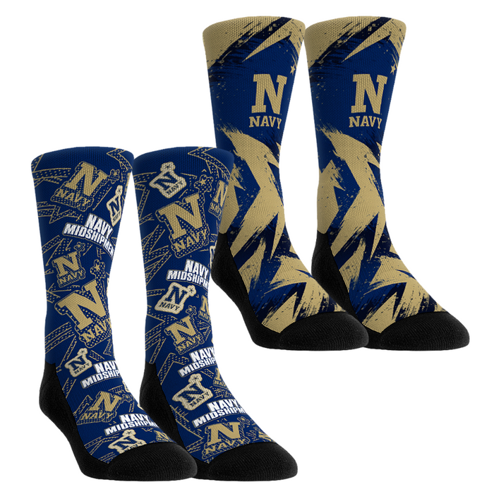 Navy Midshipmen - Game Day 2-Pack by Rock 'Em Socks