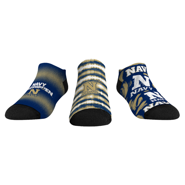 Navy Midshipmen - Low Cut - Make Some Noise (3-Pack) by Rock 'Em Socks
