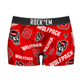 Women's Boy Shorts - NC State Wolfpack - Logo All-Over by Rock 'Em Socks