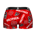 Women's Boy Shorts - NC State Wolfpack - Logo All-Over by Rock 'Em Socks