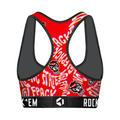 Women's Sports Bra - NC State Wolfpack - Twisted Wordmark by Rock 'Em Socks