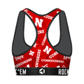 Women's Sports Bra - Nebraska Huskers - Logo All-Over by Rock 'Em Socks