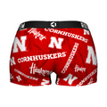 Women's Boy Shorts - Nebraska Huskers - Logo All-Over by Rock 'Em Socks