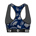 Women's Sports Bra - Nevada Wolf Pack - Logo All-Over by Rock 'Em Socks