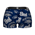 Women's Boy Shorts - Nevada Wolf Pack - Logo All-Over by Rock 'Em Socks