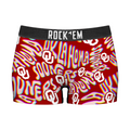 Women's Boy Shorts - Oklahoma Sooners - Twisted Wordmark by Rock 'Em Socks