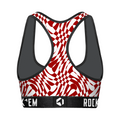 Women's Sports Bra - Oklahoma Sooners - Wavy Checkers by Rock 'Em Socks